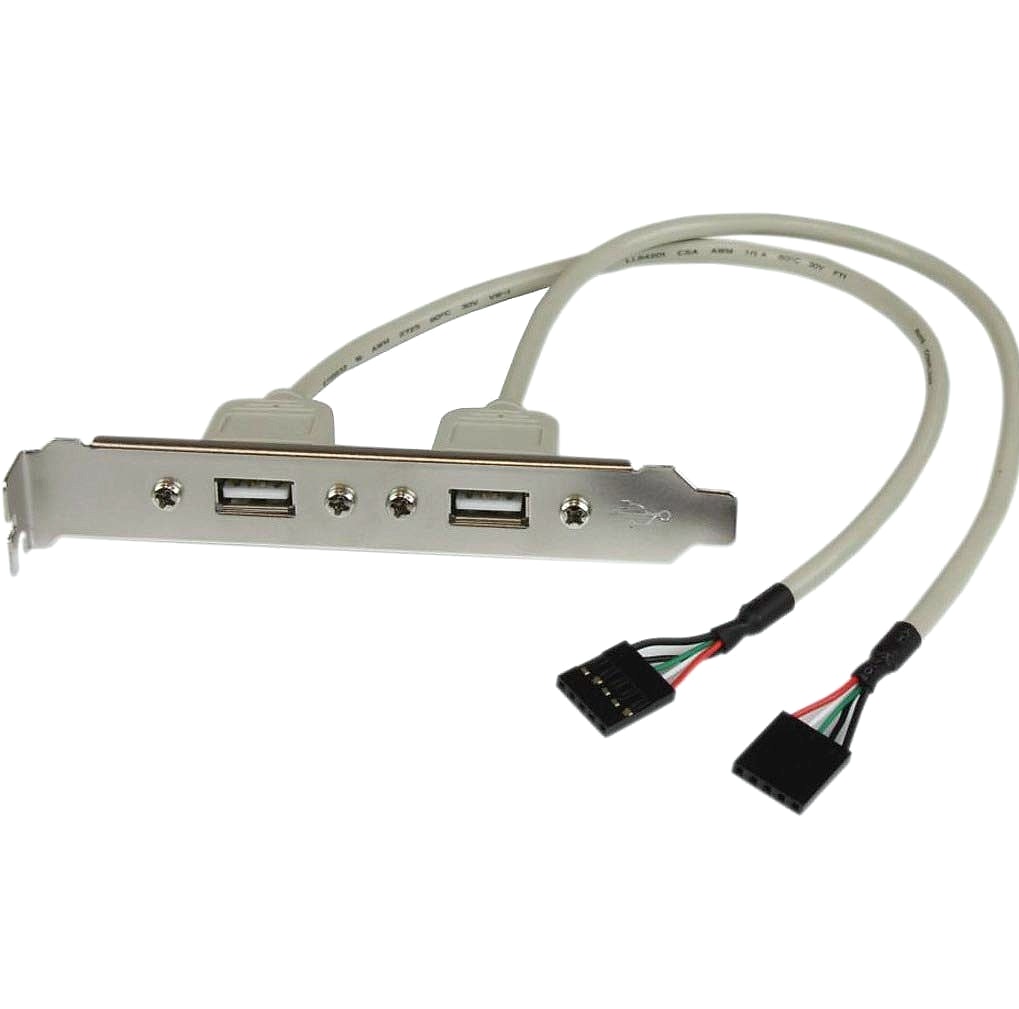 StarTech.com USBPLATE 2 Port USB A Slot Plate Adapter