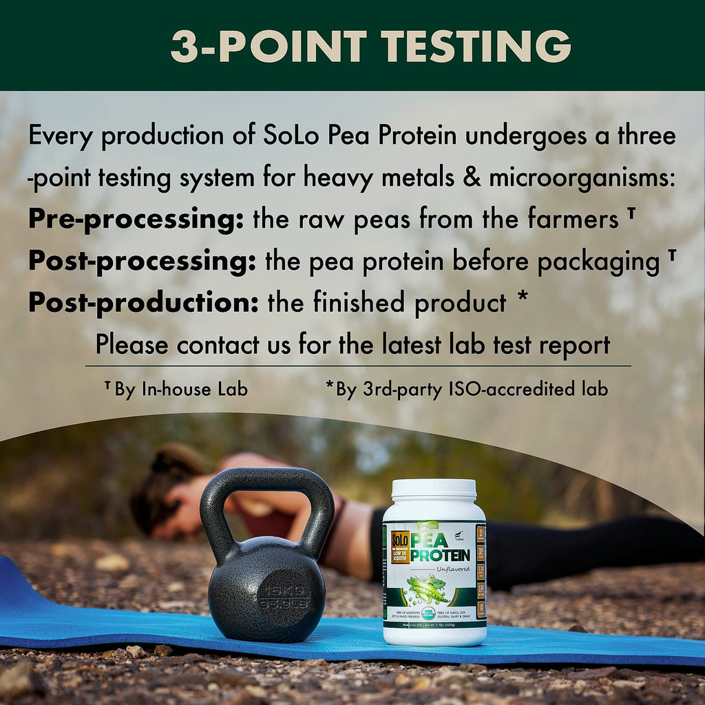 FOLONA SOLO Organic Pea Protein Isolate Powder 2.7 lbs