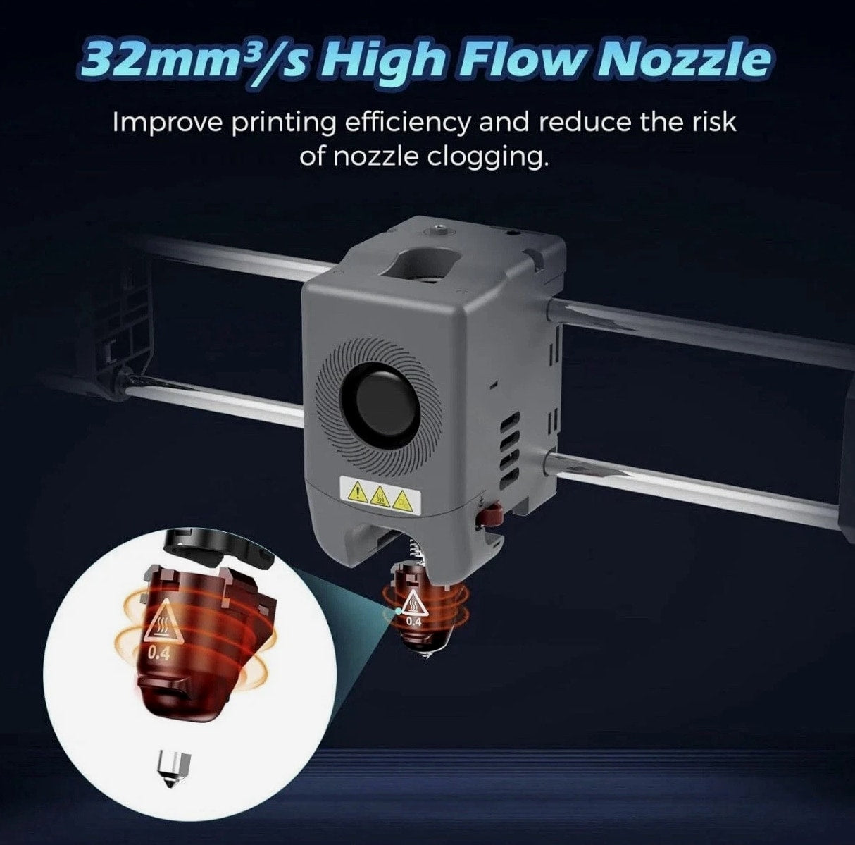 FLASHFORGE AD5M Series 3D Printer Nozzle 0.4mm  280℃ High Flow 20004089001