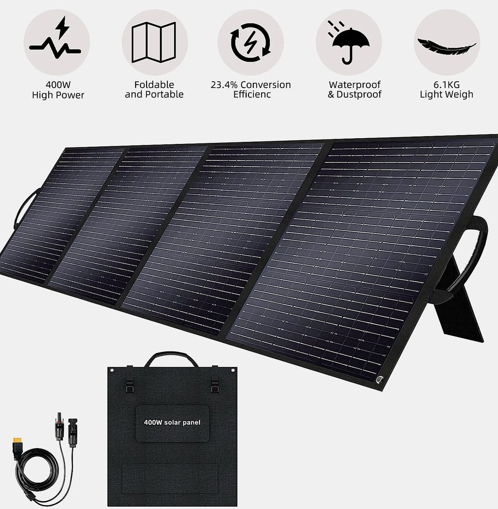 SOLARPLAY 400W Foldable Solar Panel, 23.4% Efficiency