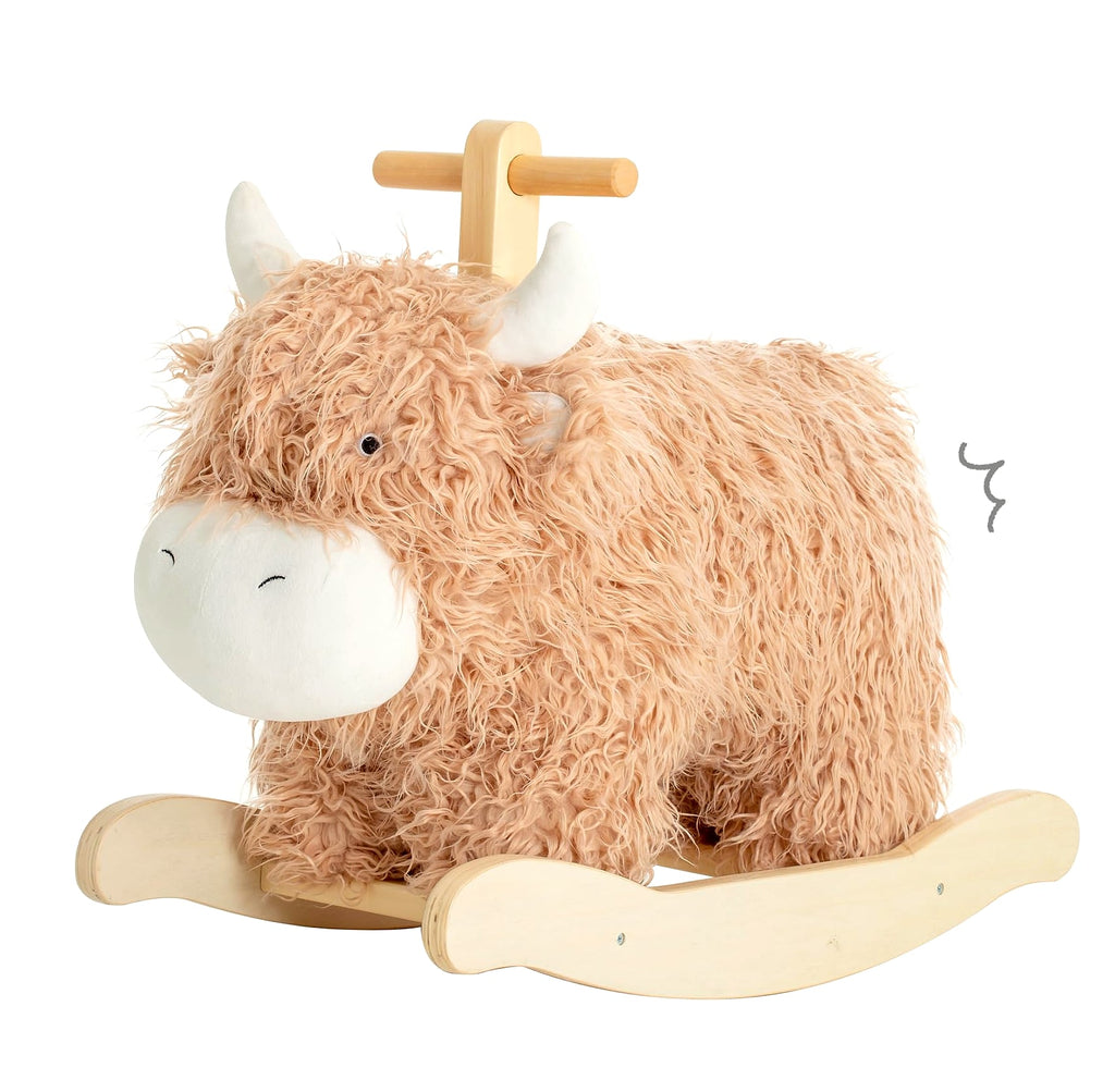 Jolie Vallée Wooden Yak Rocking Horse for Toddlers