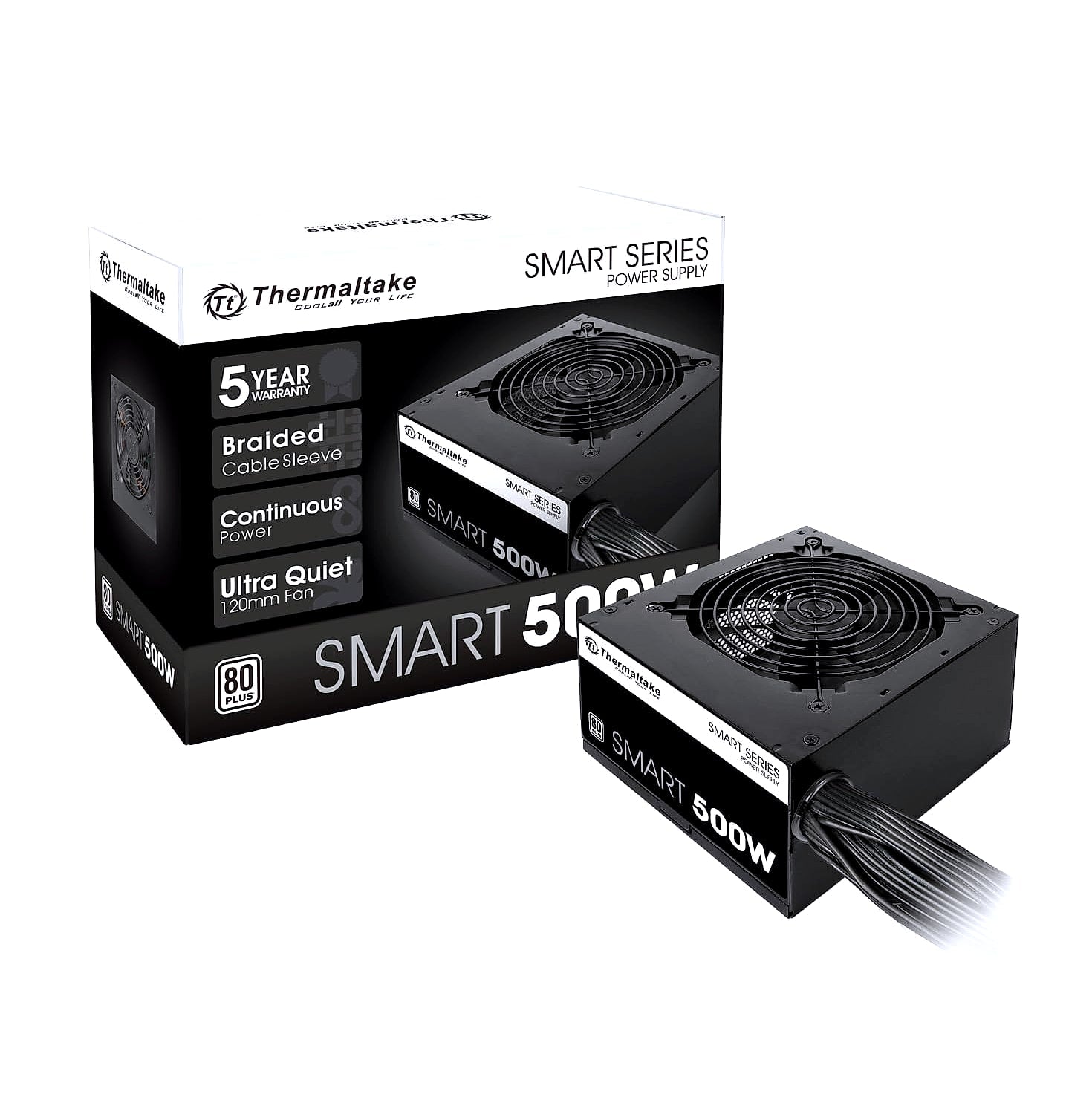Thermaltake Smart 600W ATX Power Supply 80 Plus Certified