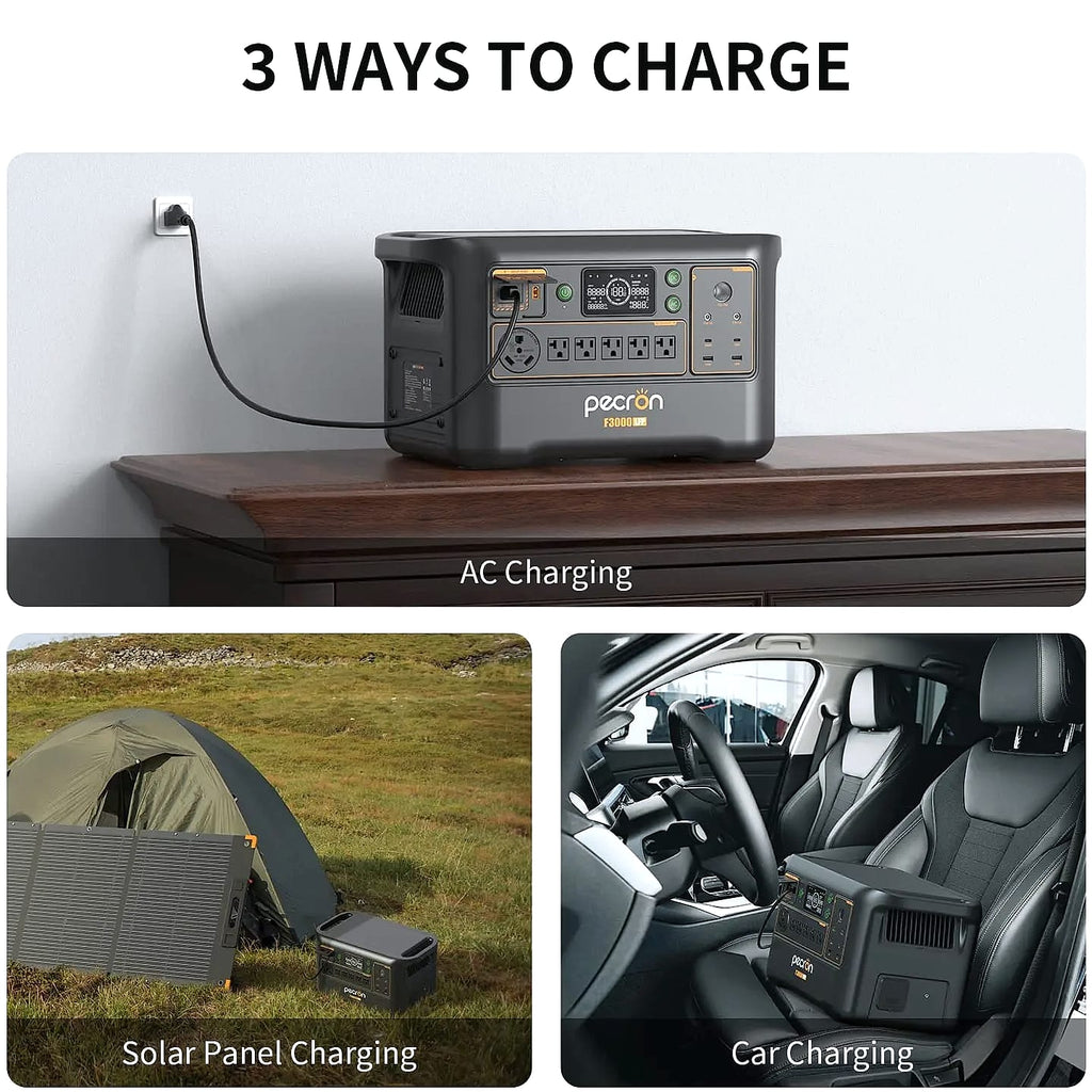 Pecron F3000LFP 3072Wh Portable Power Station Solar Generator