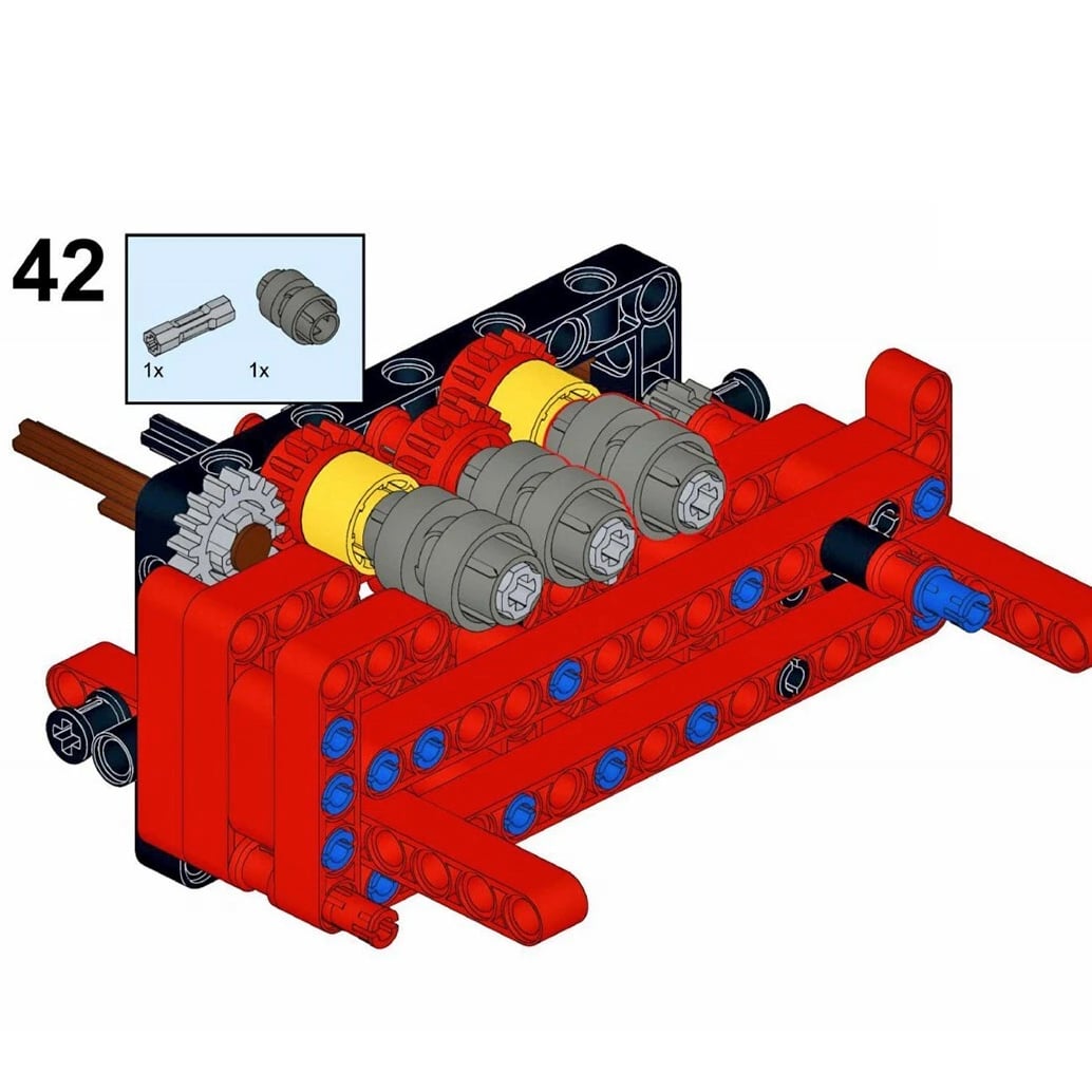 Manual 8-Speed Gearbox with Power Functions 685 Pcs Technic Model