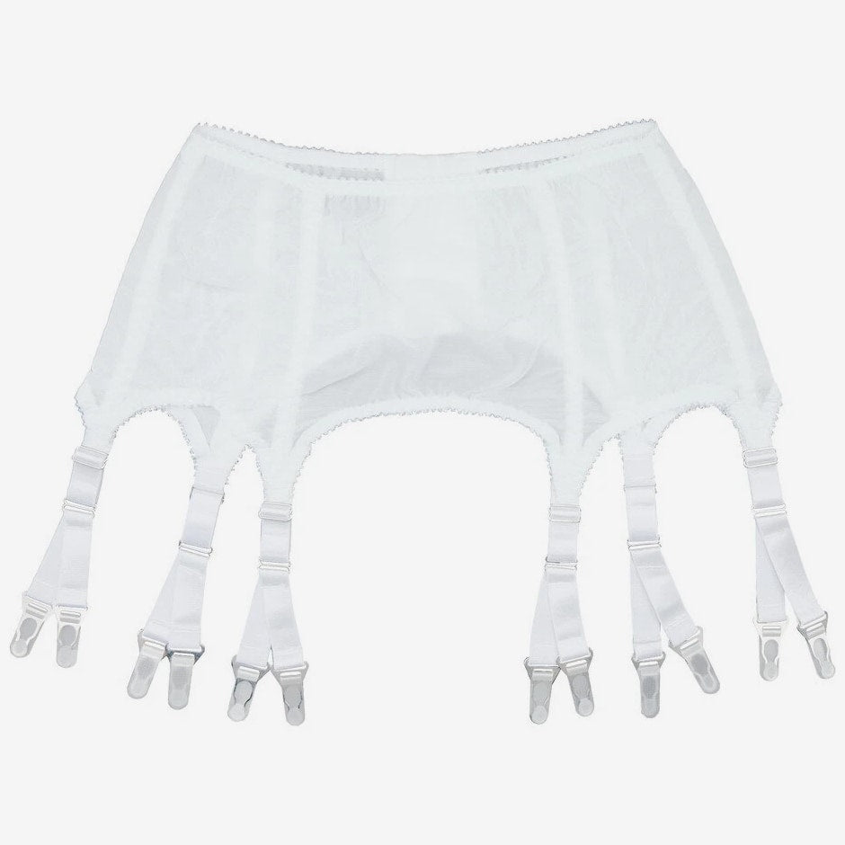Luxallacki Stretchy Mesh Garter Belt with 6 Adjustable Y-straps and 12 Buckles