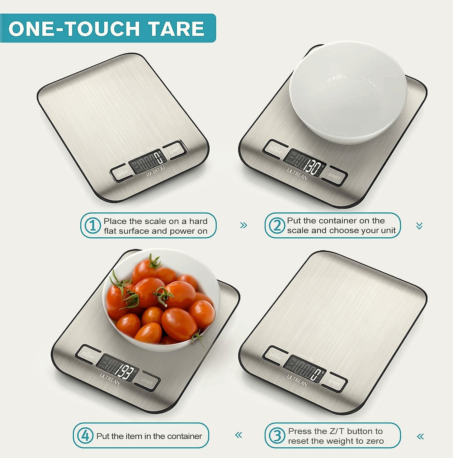 Ultrean Digital Kitchen Scale, 11lb Food Scale with LCD Display