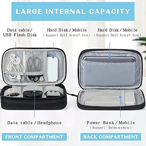 Small Electronics Carrying Case Bag Gadgets Organizer Pouch for Tech Accessories