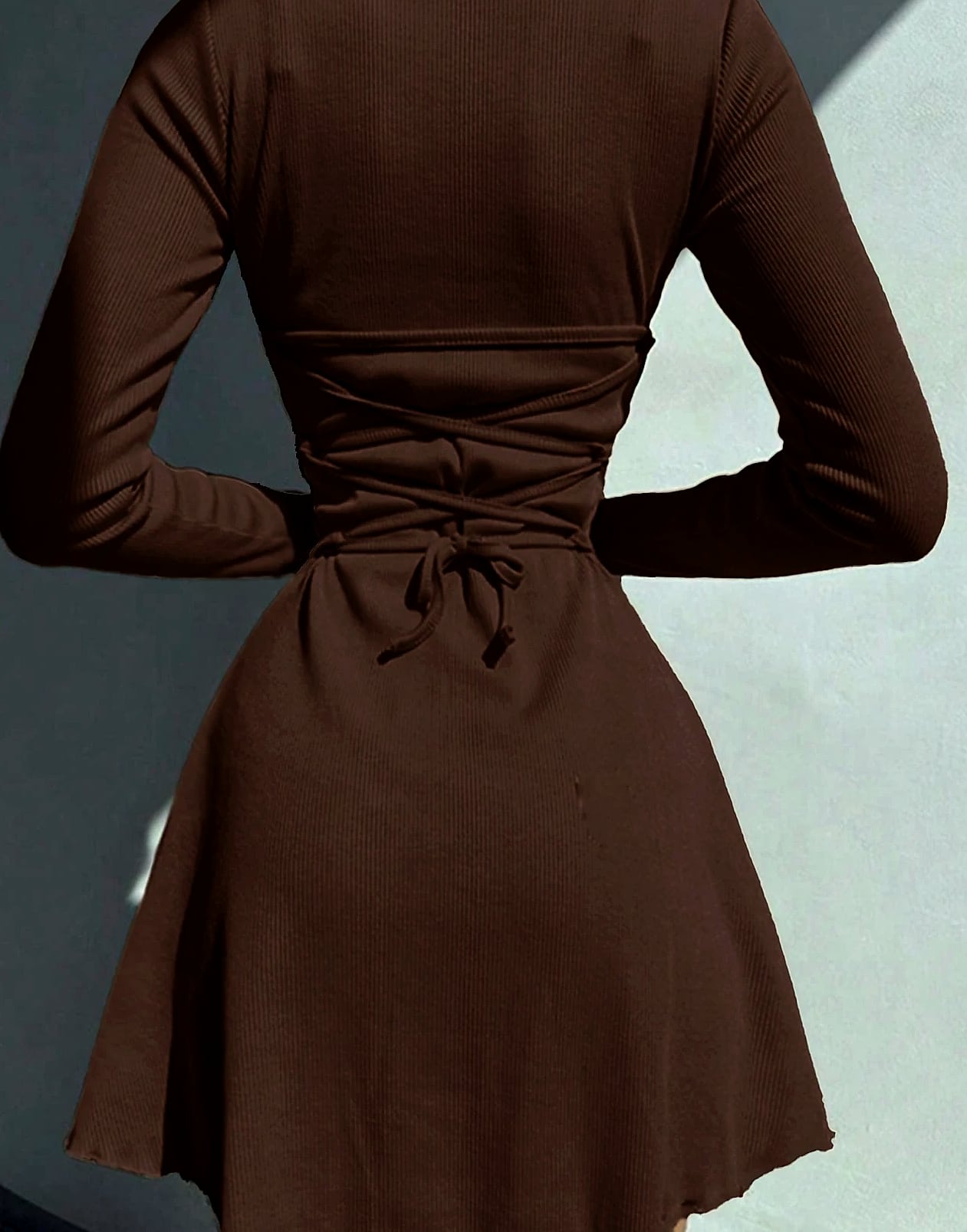 Women's Long Sleeve Bodycon Mini Dress