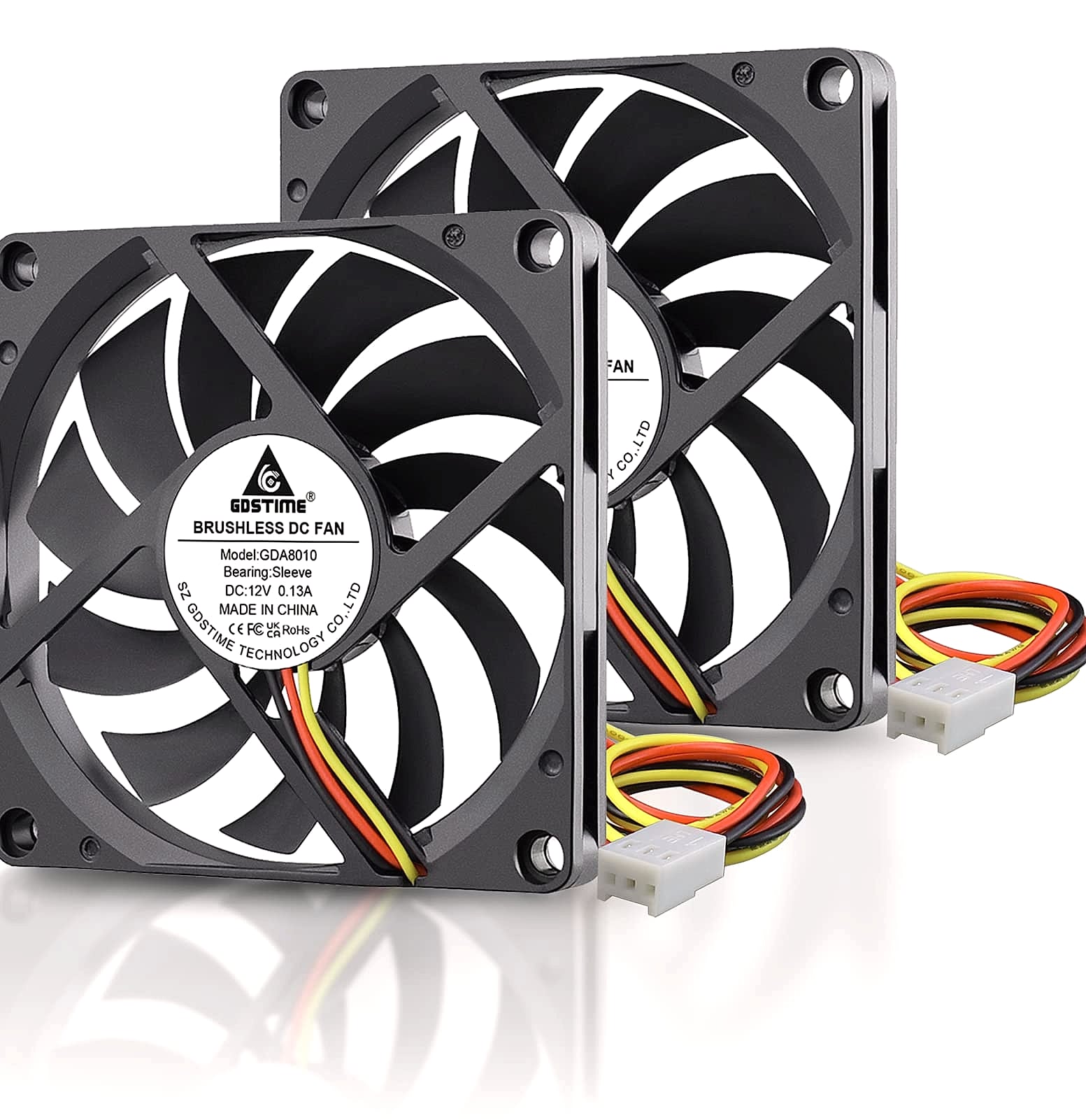 GDSTIME 80mm Quiet CPU Cooler Fan 12V 3PIN Slim