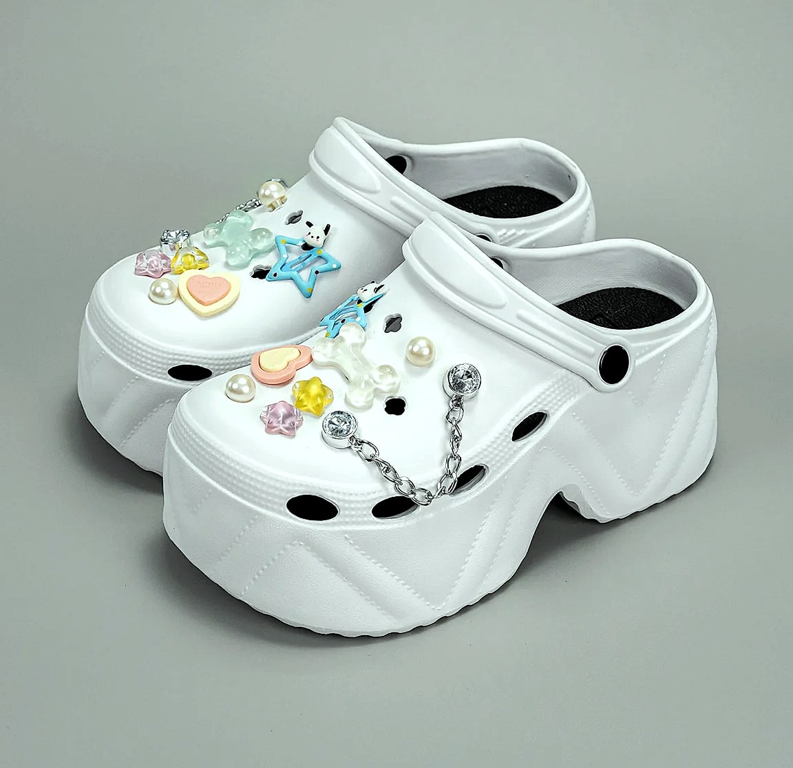 HININSEN Women's Platform Clogs 9CM High EVA Garden Sandals