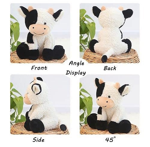 BSVOME 9 Inch Cow Plush Stuffed Animal Soft Toy