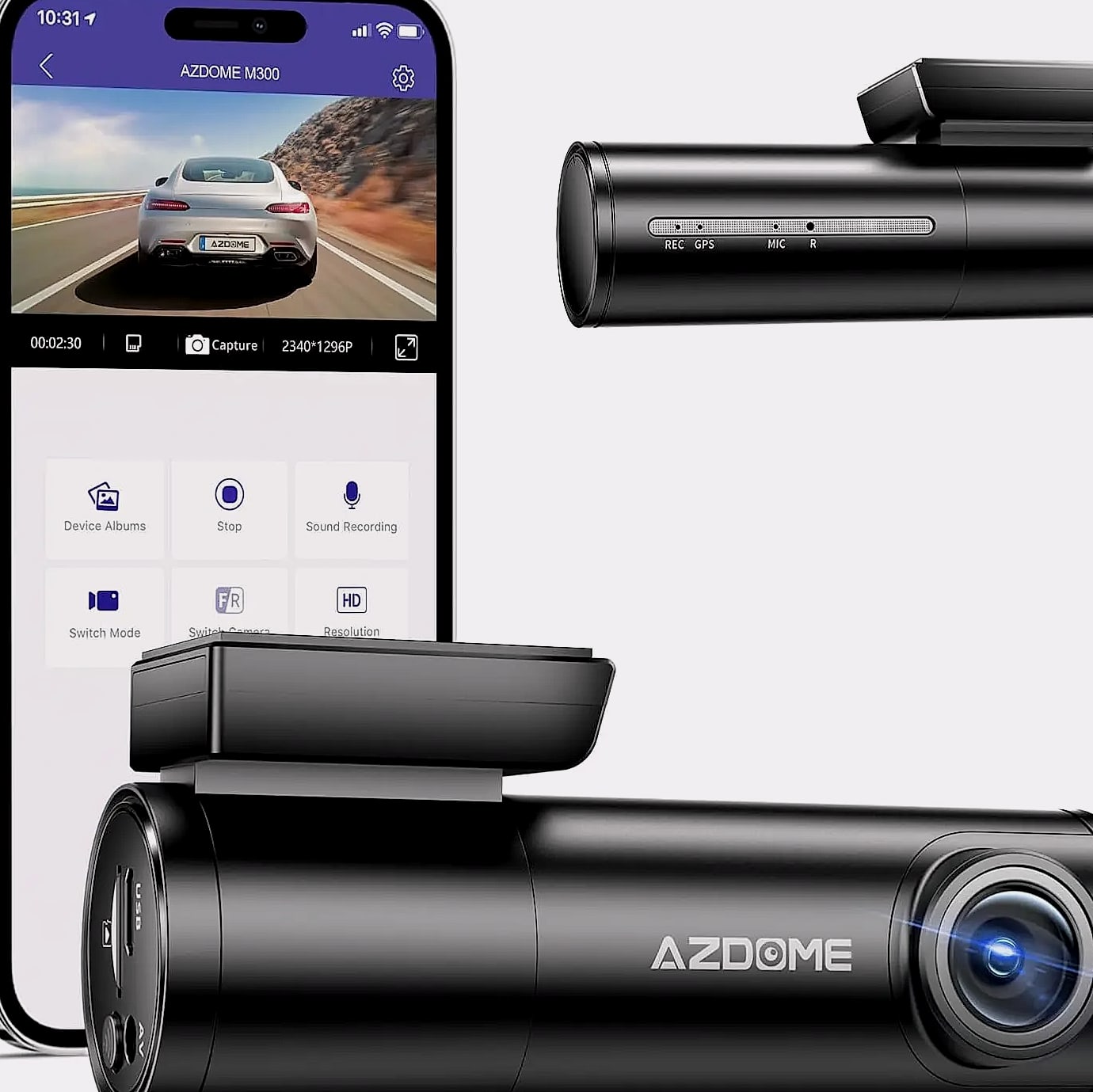 Kankeirr M300 dash cam front 1296P with WiFi and night vision