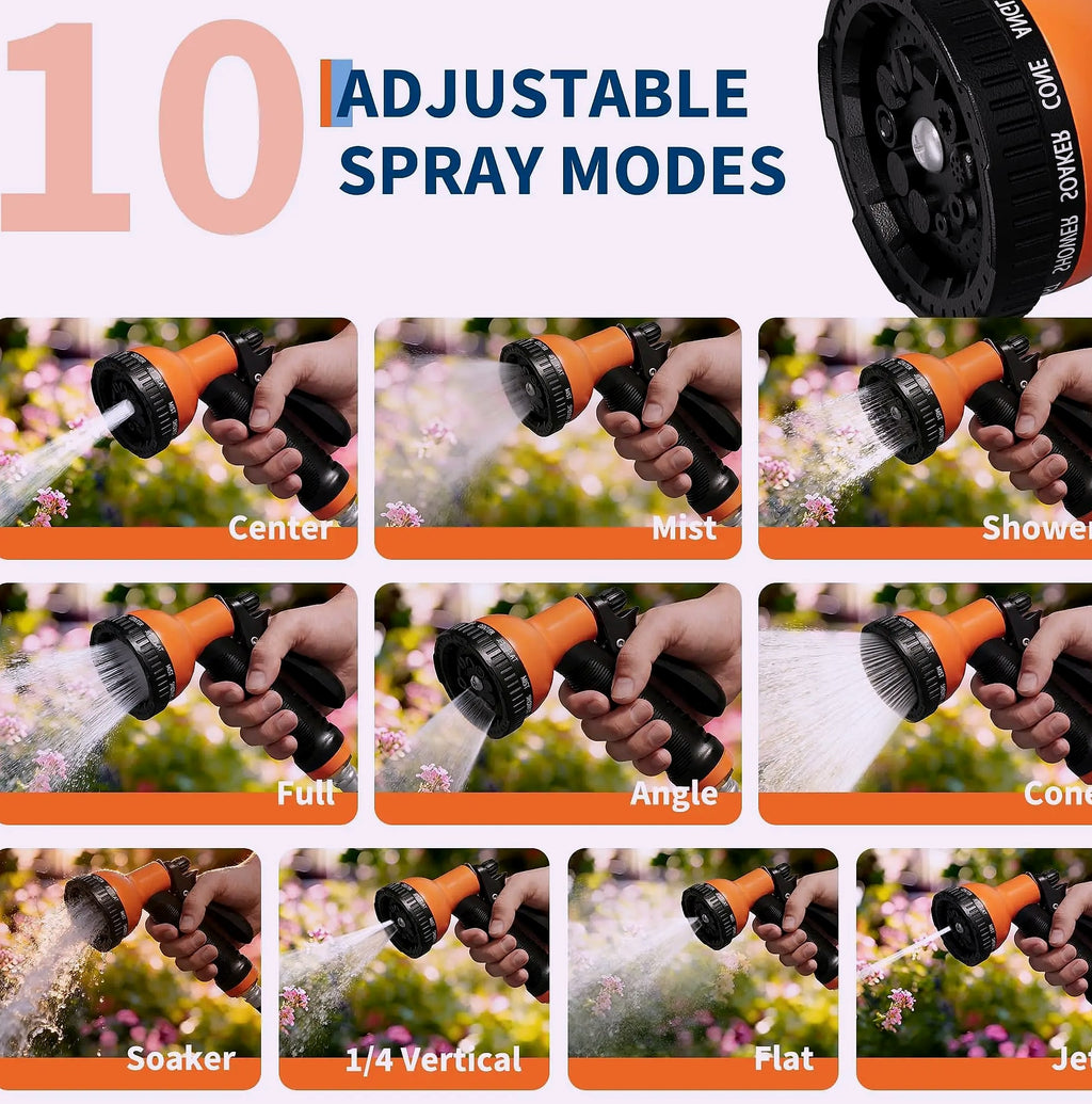 HiMISS Retractable Garden Hose Reel 50FT 100FT 130FT Wall Mounted