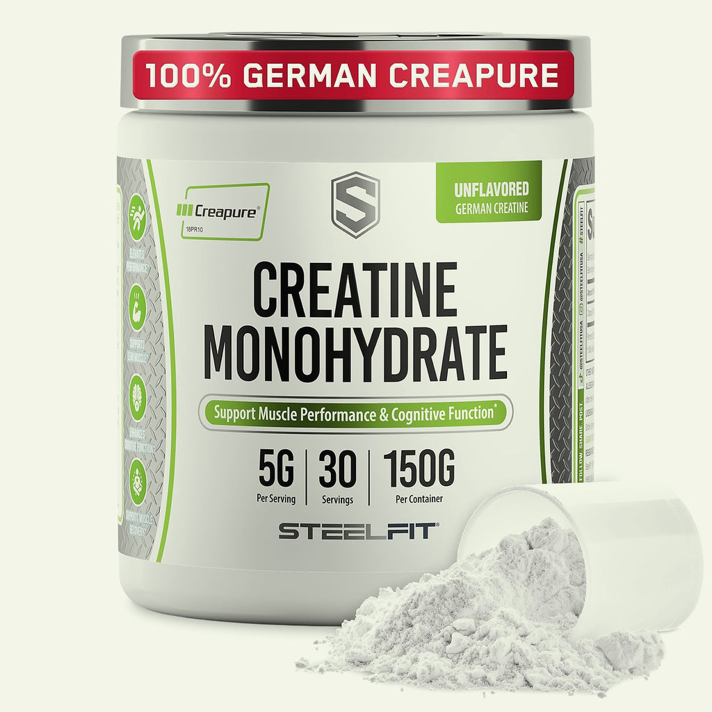 SteelFit Creapure Creatine Monohydrate Powder, Unflavored