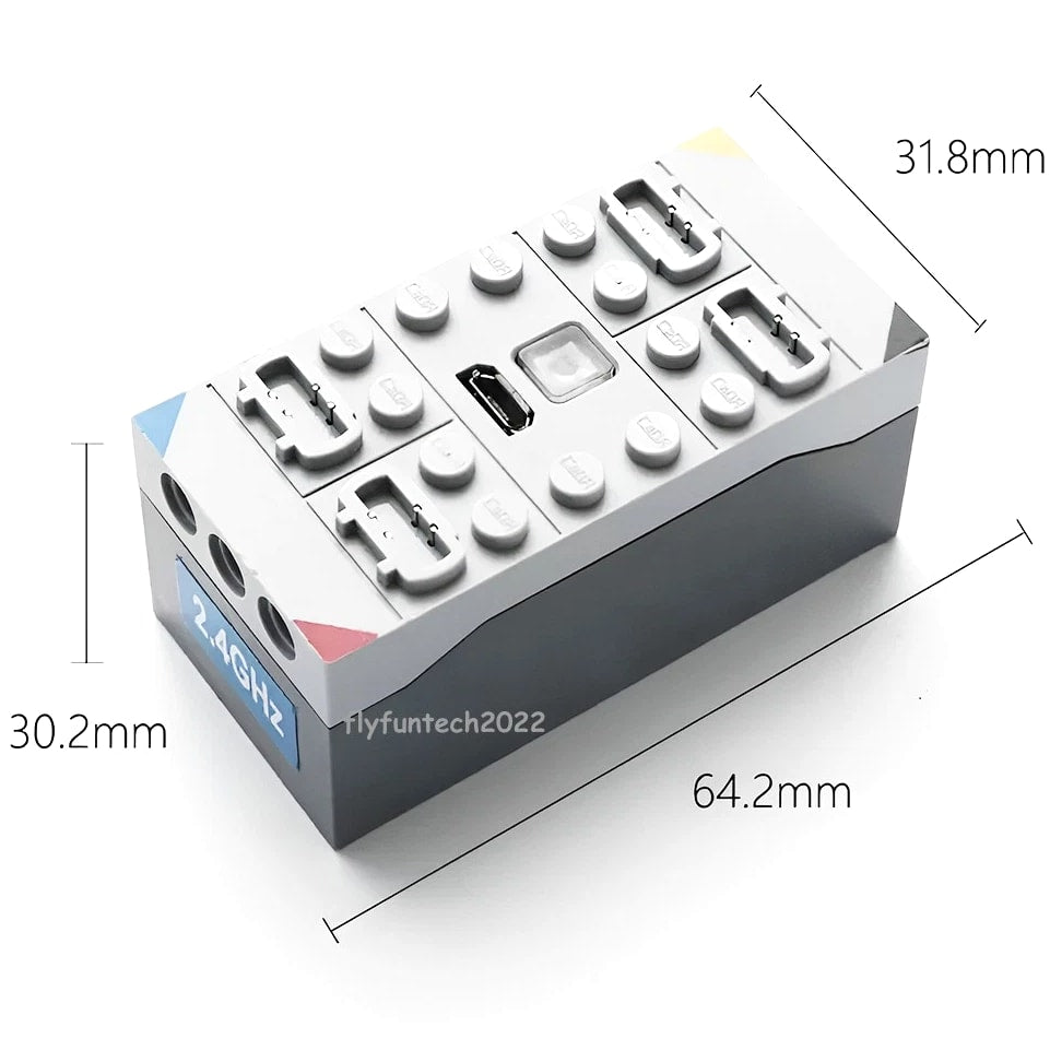MOC Power Functions Parts 4CH Remote Control Rechargeable Lithium Battery Pack
