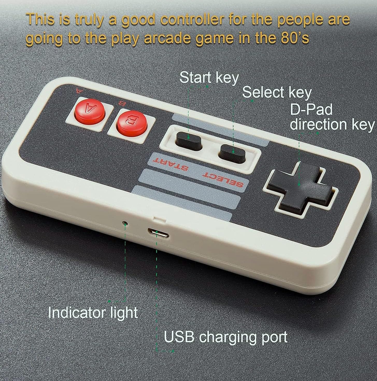 KIWITATA 2-Pack Wireless NES Controller for PC Retro Gaming