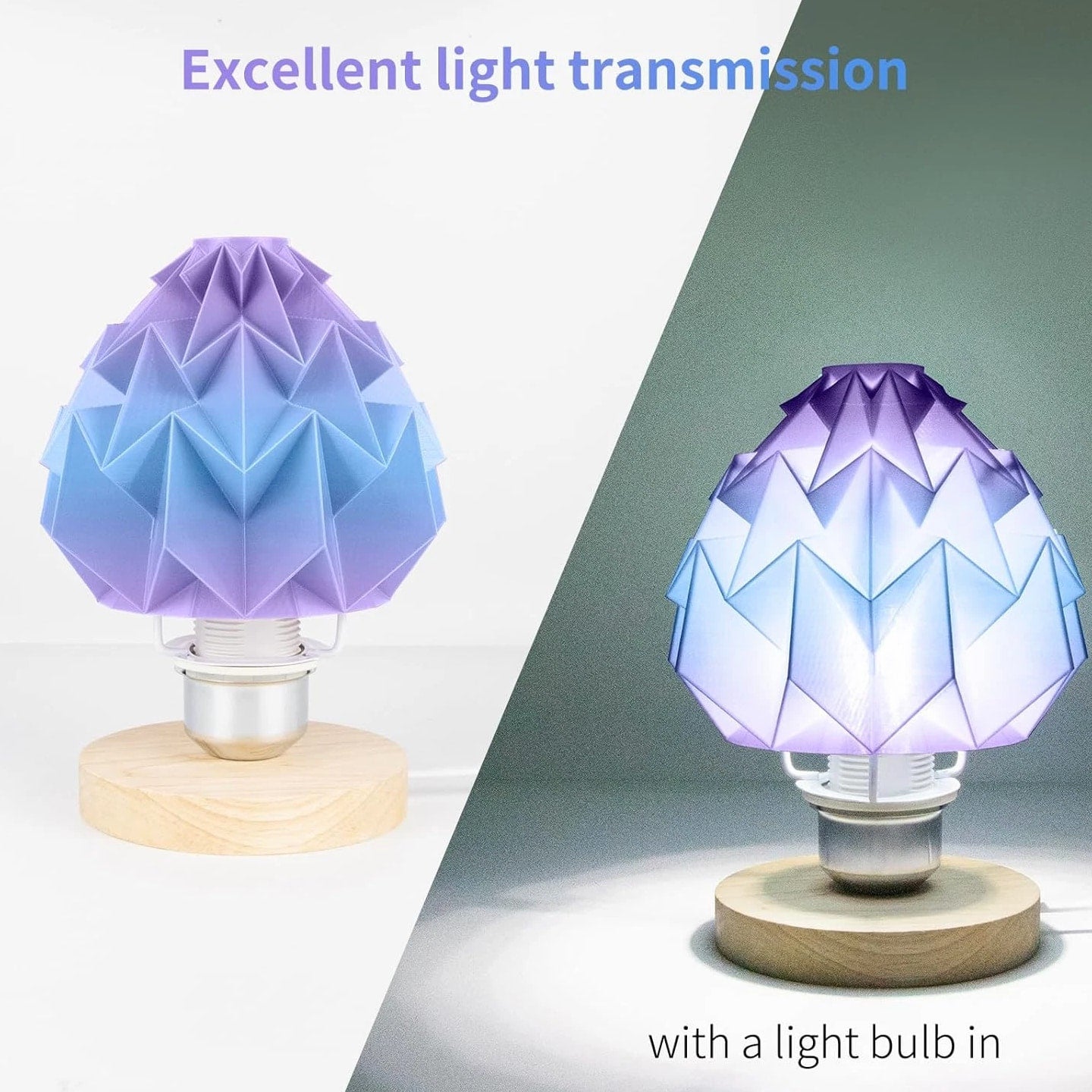PETG Filament 1.75Mm, Translucent Dual Color Gradient Blue to Purple, High-Speed