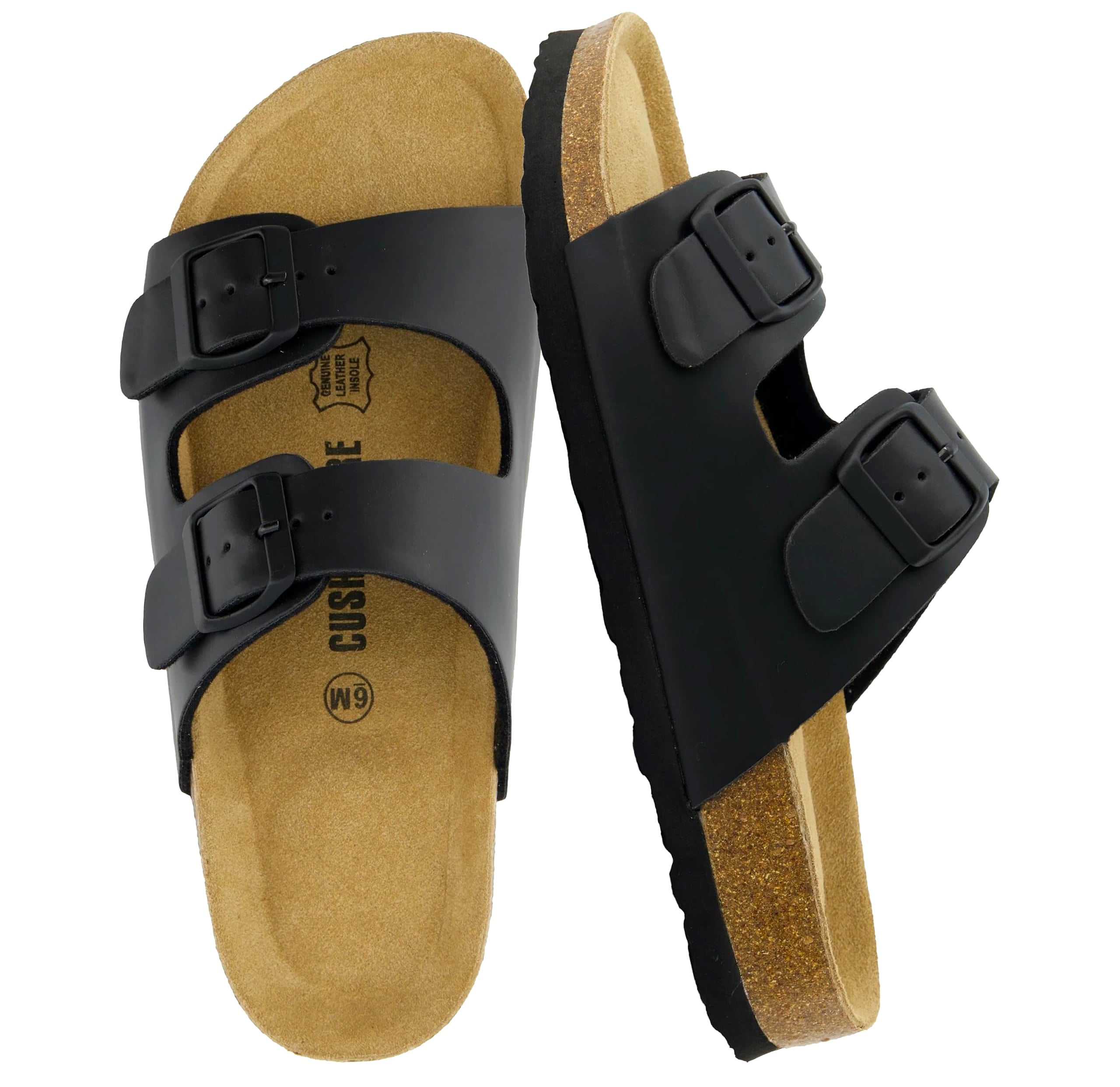 CUSHIONAIRE Lane Cork Footbed Womens Sandals with Arch Support