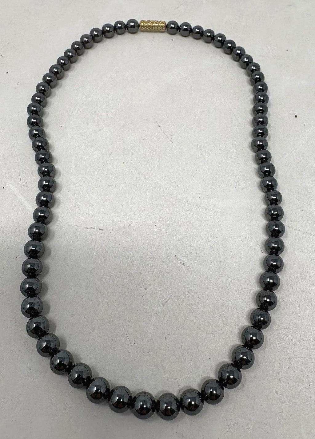Hematite Beaded Necklace Jewellery Accessory (K1L) Vintage Grey Elegant