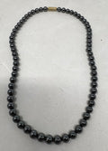 Hematite Beaded Necklace Jewellery Accessory (K1L) Vintage Grey Elegant