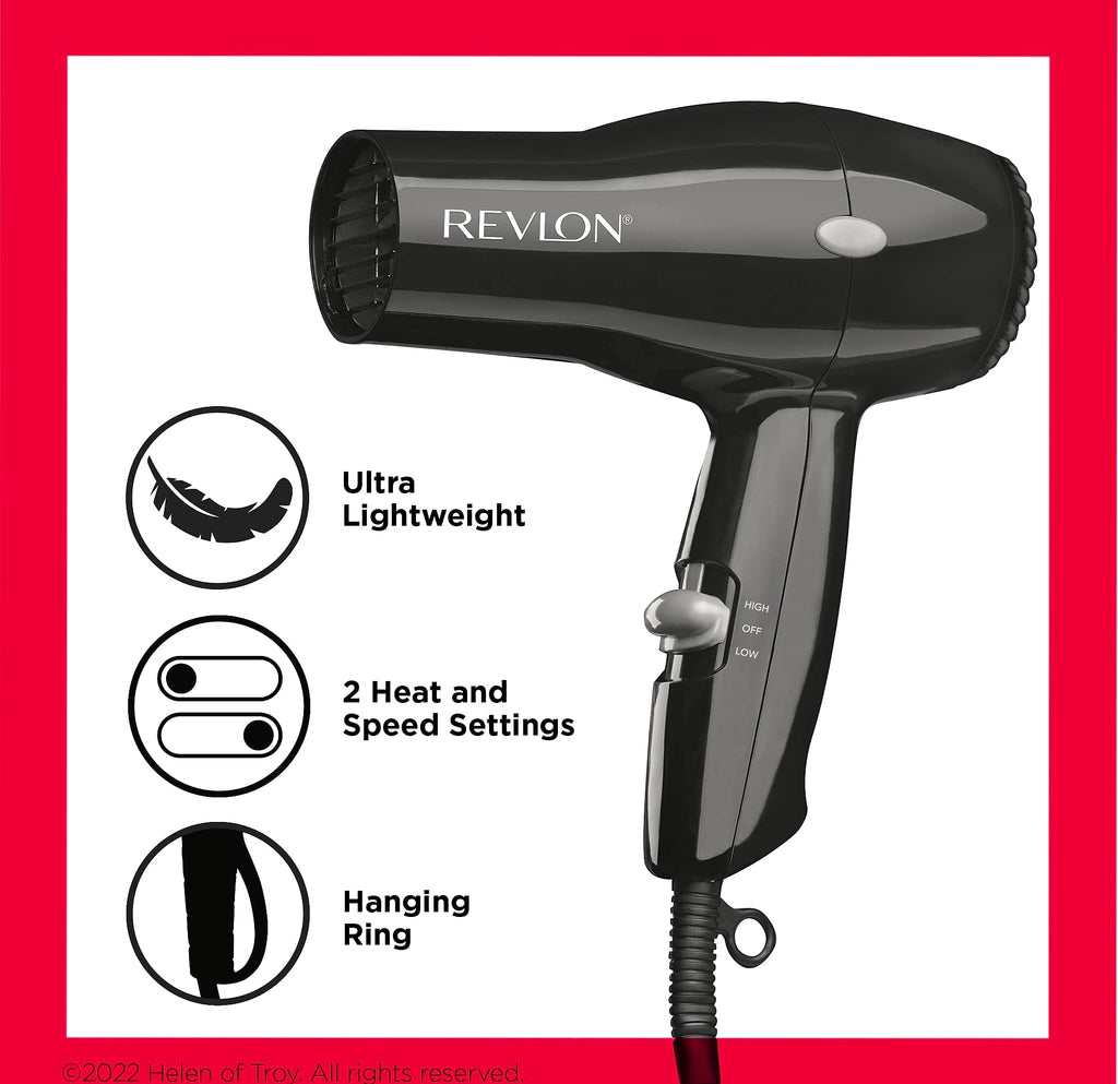 Revlon Essentials 1875W Compact Hair Dryer for Travel