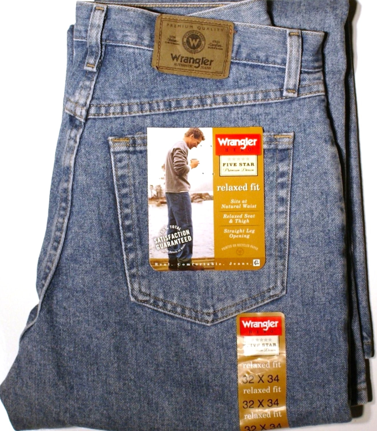 New Wrangler Relaxed Fit Jeans Men's Big and Tall Sizes Four Colors Available