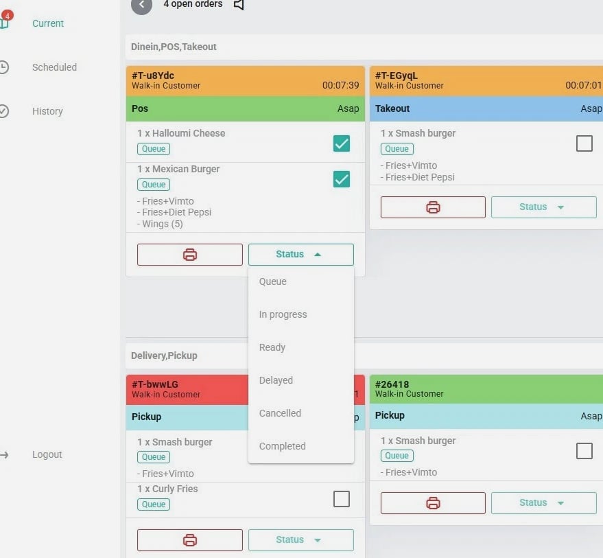 RESTAURANT SOFTWARE, FOOD SERVICE SOFTWARE, DELIVERY AND TAKEAWAY SOFTWARE, POS