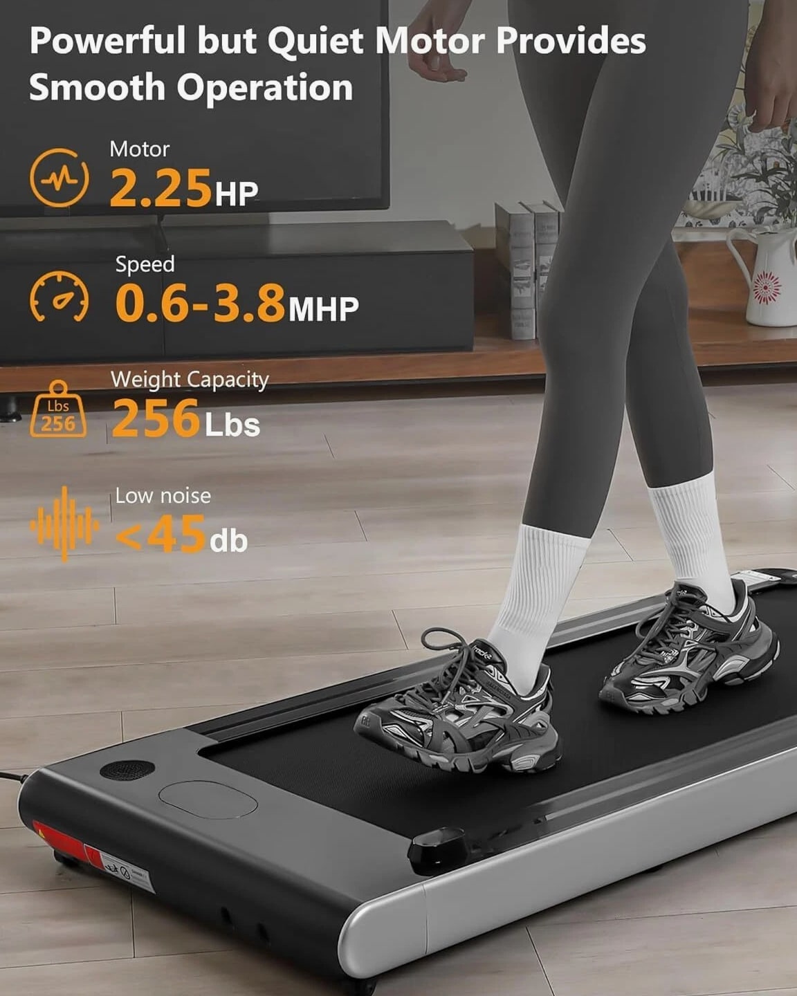 2.25HP Walking Pad Treadmill with Remote, Incline Walking Pad, Home Use