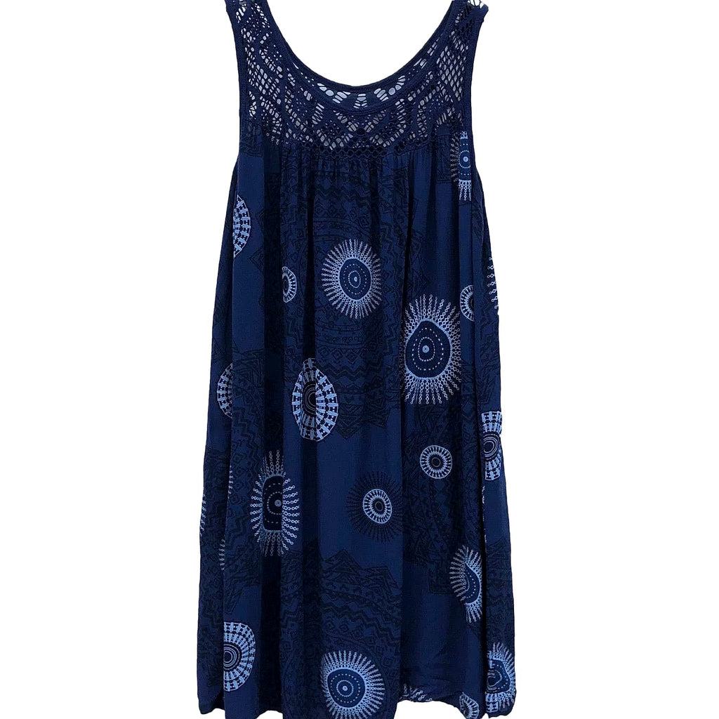 Women's Sleeveless Lace Print Camisole Summer Dress