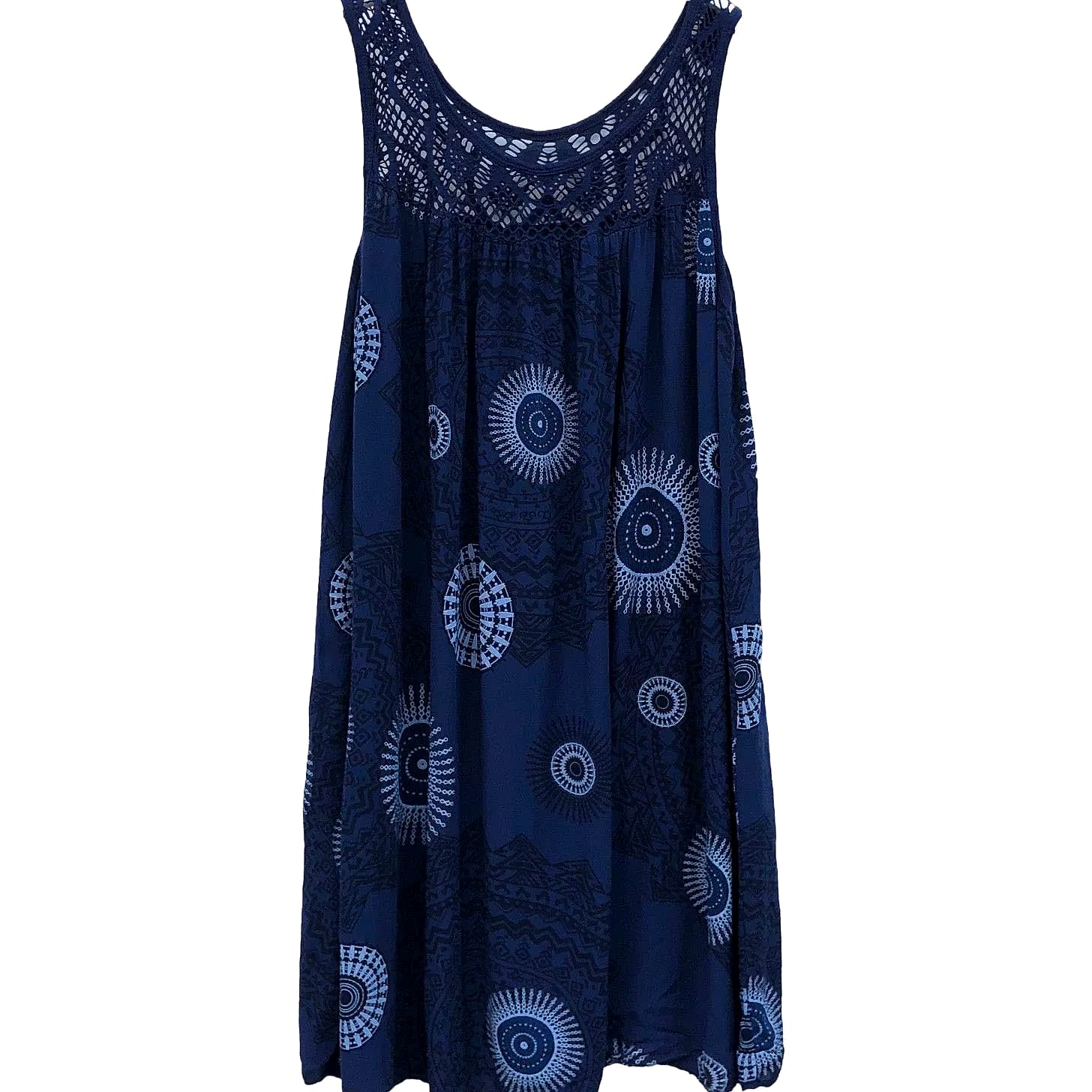 Women's Sleeveless Lace Print Camisole Summer Dress