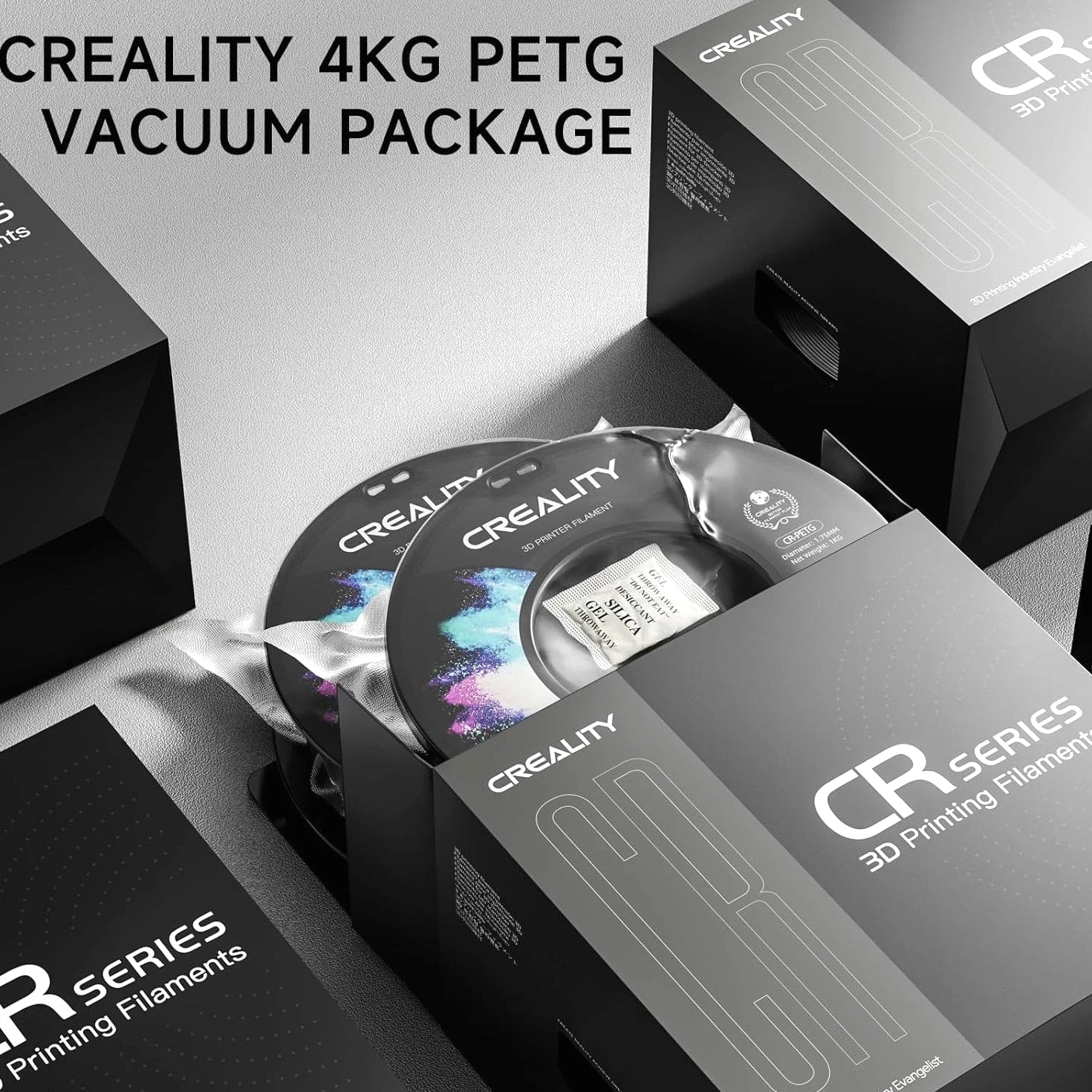 Official Creality PETG 3D Printer Filament 1.75Mm 4KG (8.8Lbs), High Precision,