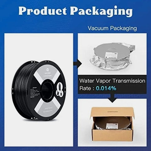 ABS Filament 1.75mm, 3D Printer Material ABS Rapido 1kg Spool (2.2lbs), Black