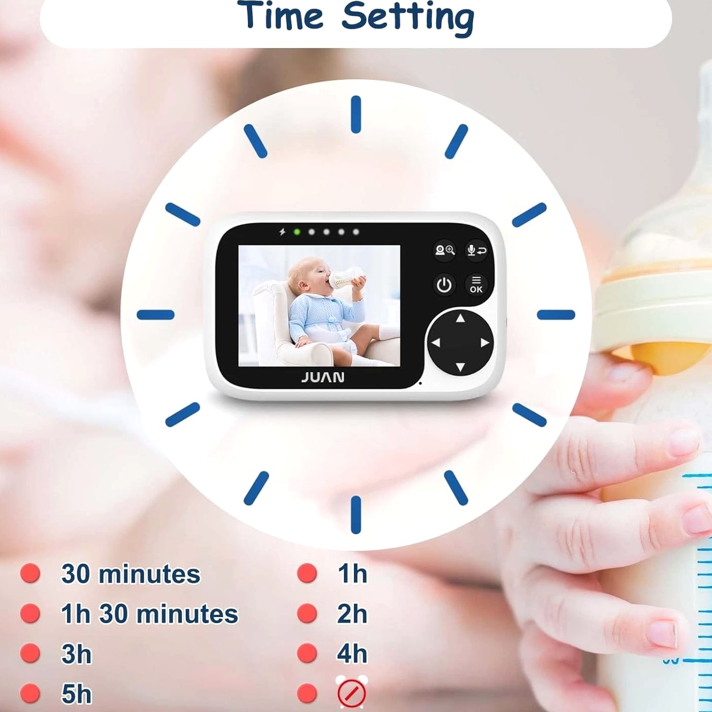Video Baby Monitor with Camera and Audio - No WiFi Baby Camera Monitor with 3...