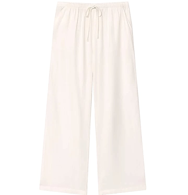 HXAO Women's Baggy Wide Linen Pants High Waist Casual
