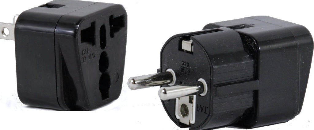 US to India Travel Adapter Plug for USA/Universal to Asia Type E (C/F), M & D AC Power Plugs Pack of 3