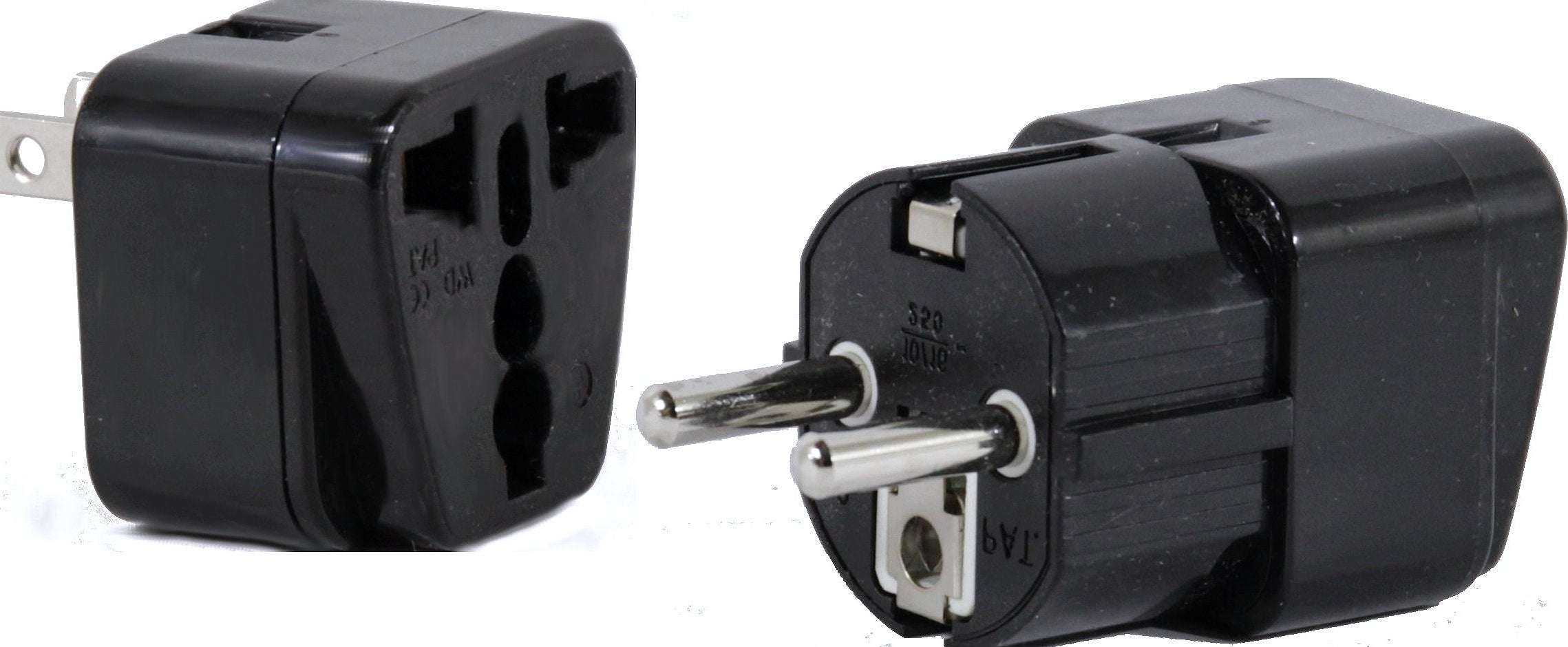 US to India Travel Adapter Plug for USA/Universal to Asia Type E (C/F), M & D AC Power Plugs Pack of 3