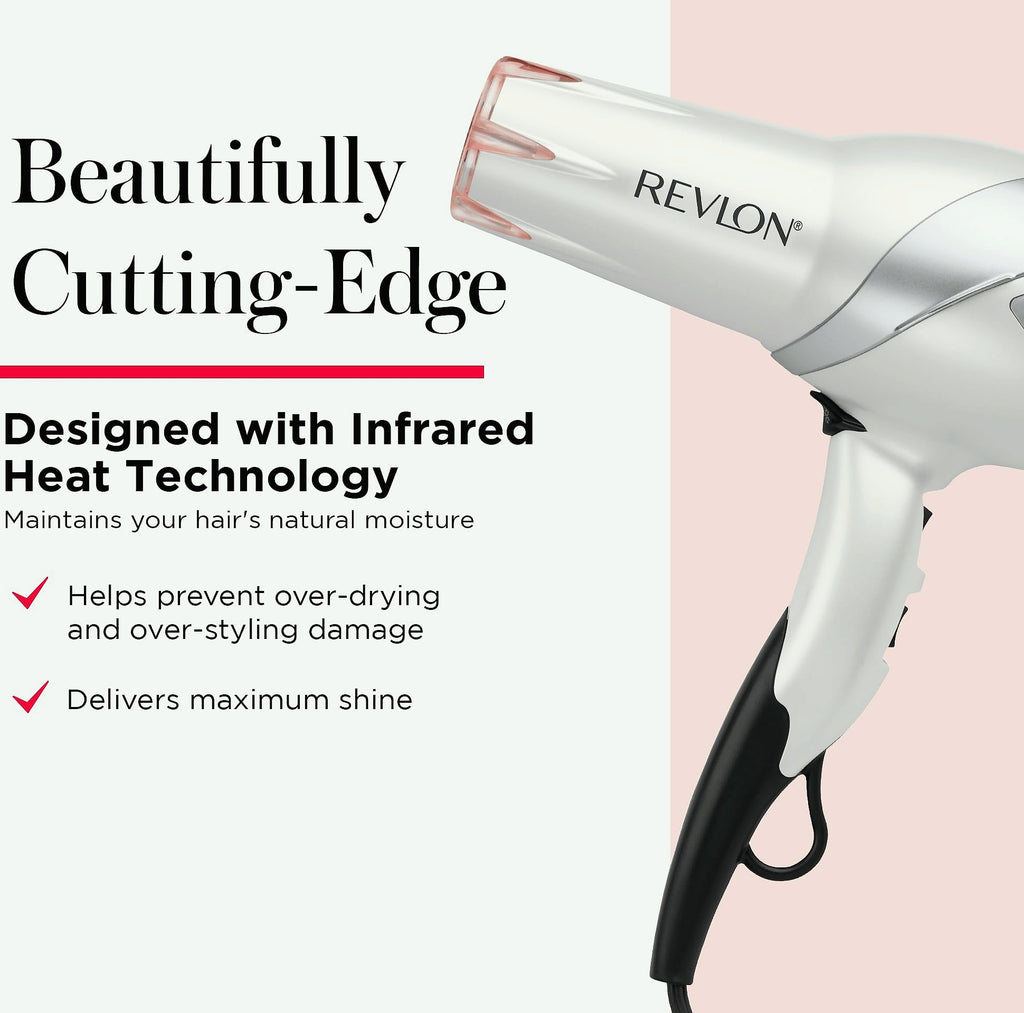 Revlon Infrared Ionic Hair Dryer with Diffuser and Concentrator