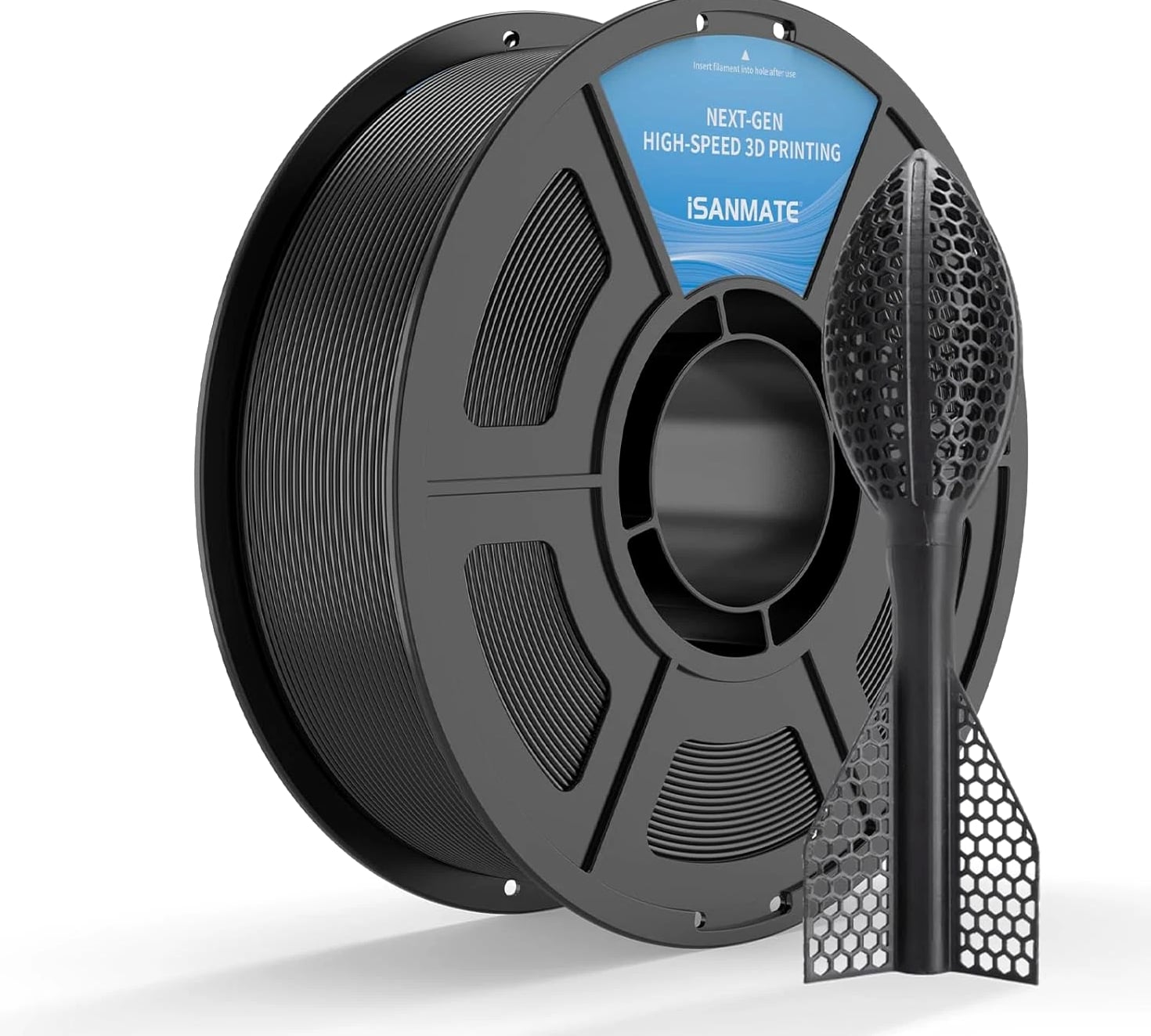 TPU Filament 1.75mm 95A Black - 1kg/2.2lbs High-Speed Flexible 3D Printer Material