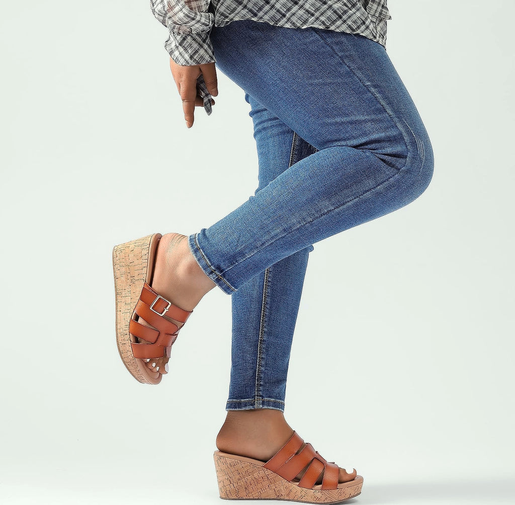 Ruiee Wide Width Wedge Sandals for Women Summer Comfort