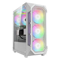 ATX Mid Tower Gaming PC Case with Tempered Glass and 4x 120mm Fans