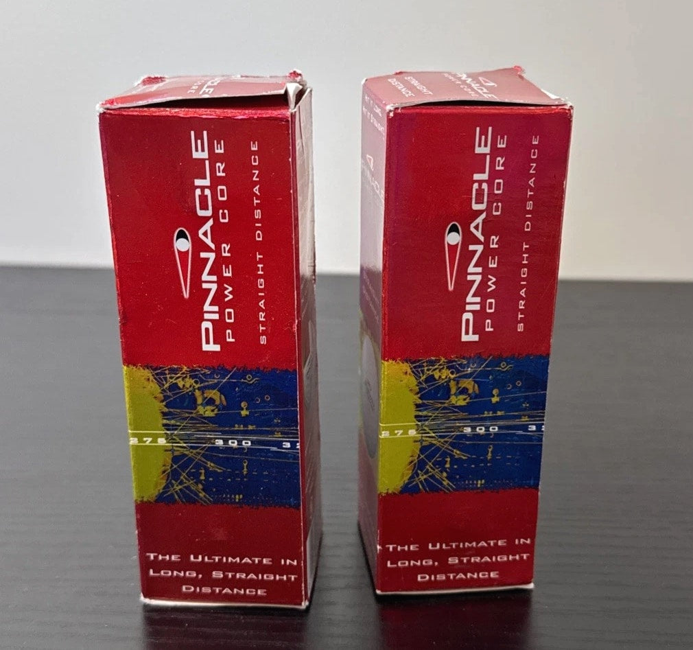 Pinnacle Power Core Distance Golf Balls 6 Total - 3s & 4s (2 Boxes) NOS