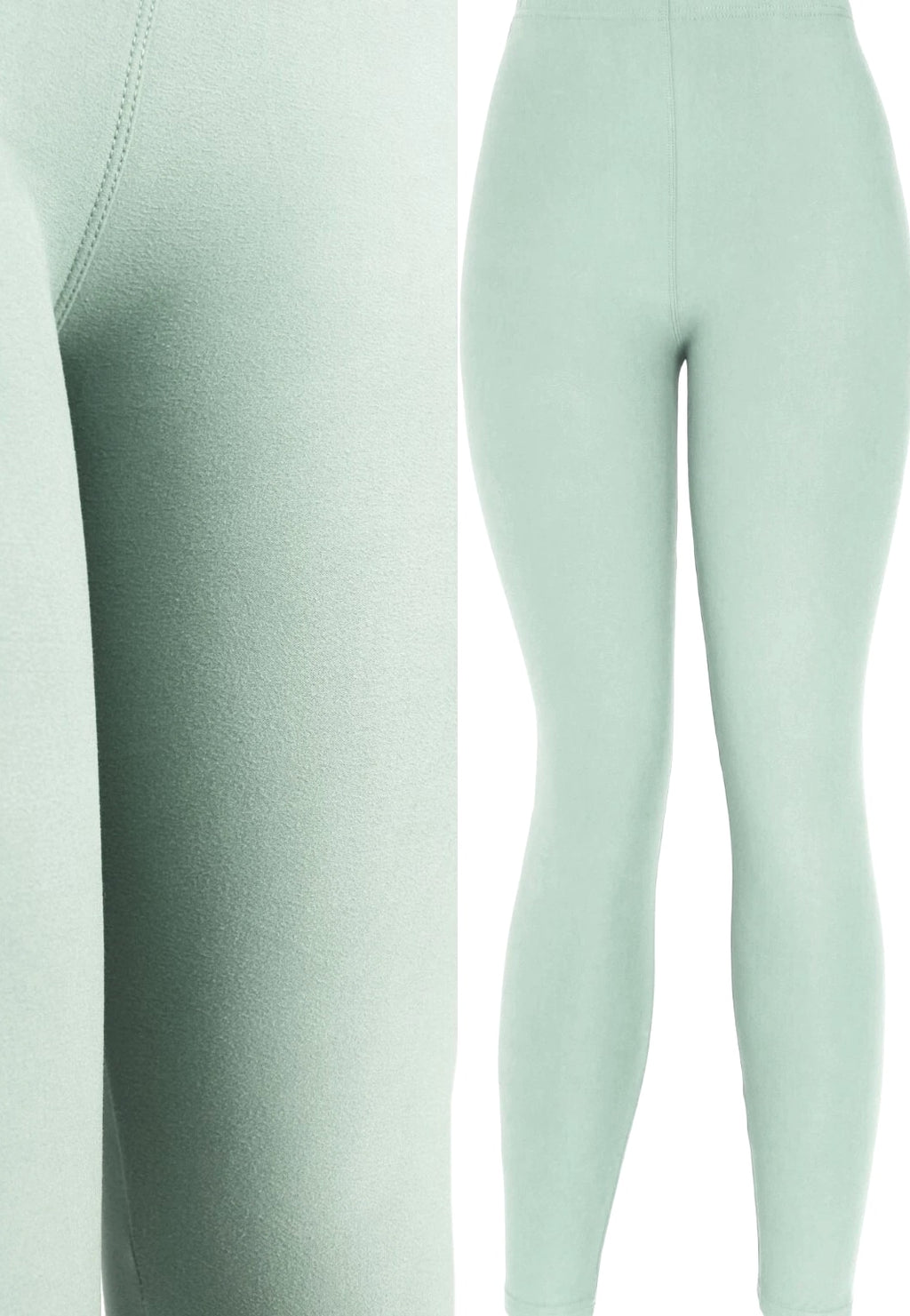 Ultra Soft Solid Brushed Basic Full Regular/Plus Size Leggings Classic Leggings