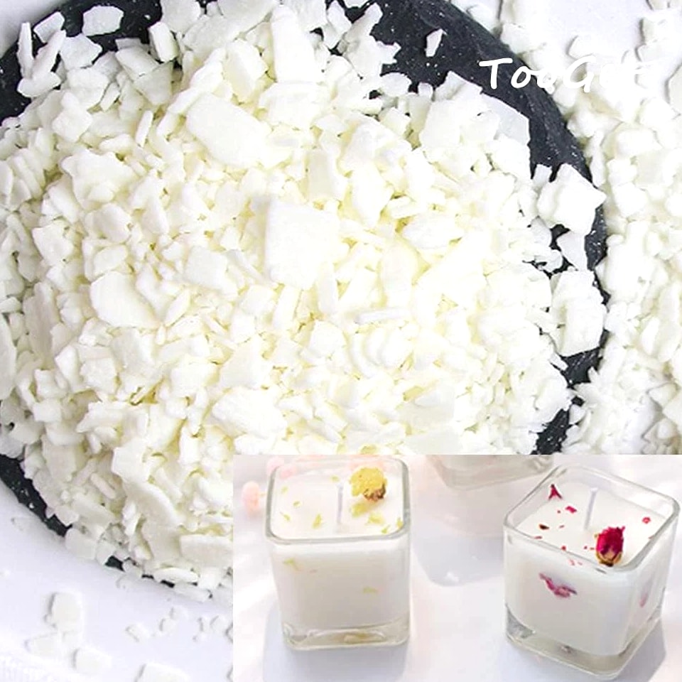 Pure White Soy Wax Flakes, 100% Natural Soy Wax in Bulk for Candle Making DIY, Premium