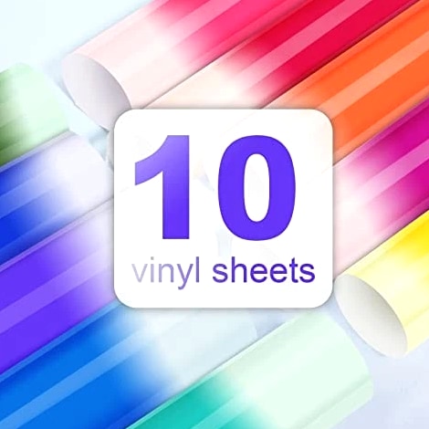 Color Changing Vinyl Permanent Adhesive Vinyl 10 Colors Pack 10colors Sheets