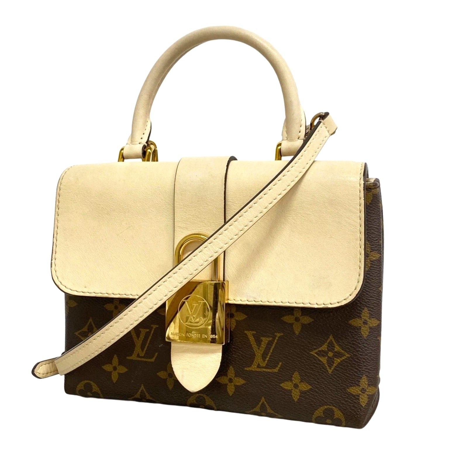 Louis Vuitton Monogram Rocky BB Handbag M44653 Cream 2-way bag for... GZl1ha20