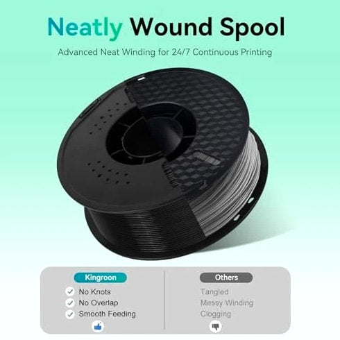 TPU Filament 1.75mm, 95A Flexible TPU 3D Printer, Clog-Free Black