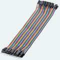 Male to Female 40-pin Dupont Jumper Cable, 8-inch Length - Ideal for Connections Between Microcontrollers and Solderless Breadboards, Peripherals, or Breakout Boards
