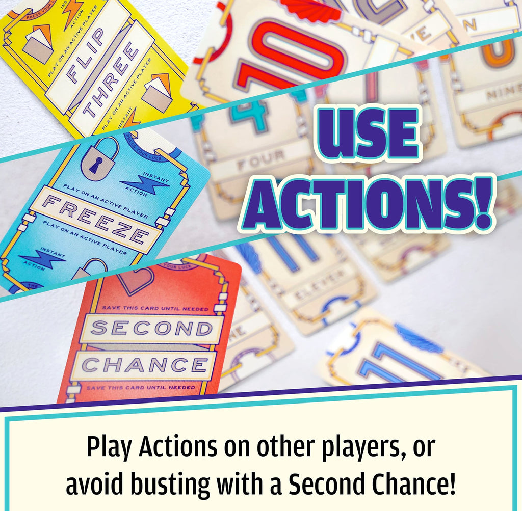 USAOPOLY Flip 7 Card Game for Press Your Luck and Strategy