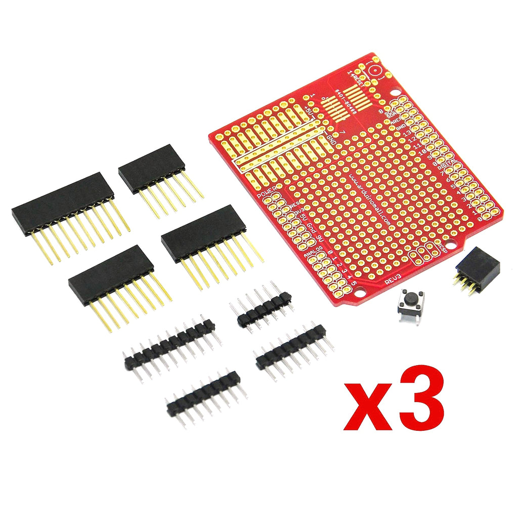 Gikfun Prototype Shield Kit for Arduino UNO R3 Mega (Pack of 3)