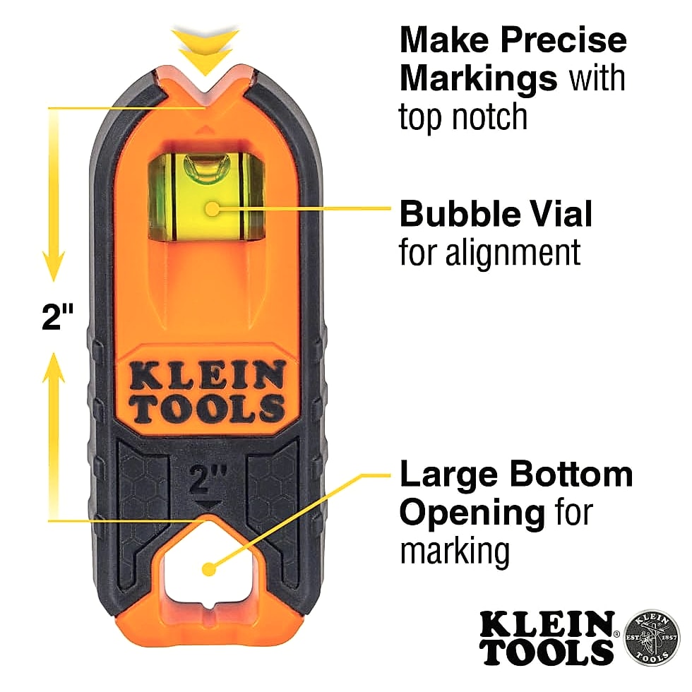 Klein Tools MSF100 Magnetic Stud Finder with Level Bubble Vial